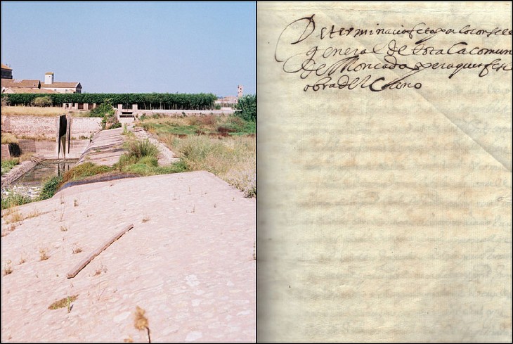 El Cano del Carraixet. Foto y manuscrito. 